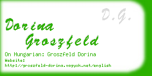 dorina groszfeld business card